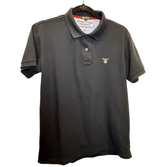 GANT Men’s Classic Navy Polo Shirt Medium – Original Logo, Cotton Blend Preppy C - Picture 1 of 8